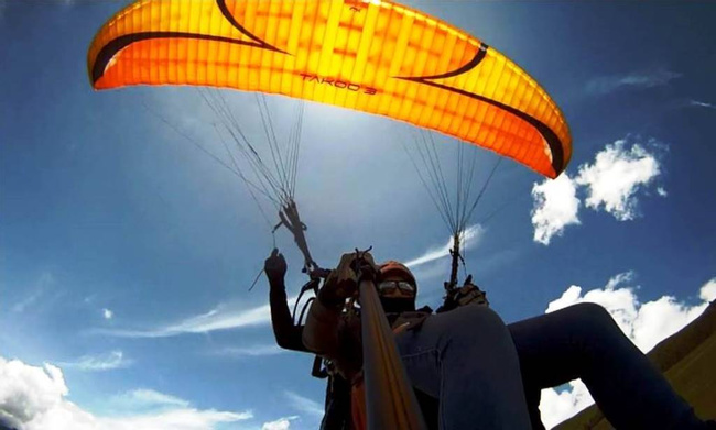 Paragliding Tandem Flight over the Sacred Valley Photo